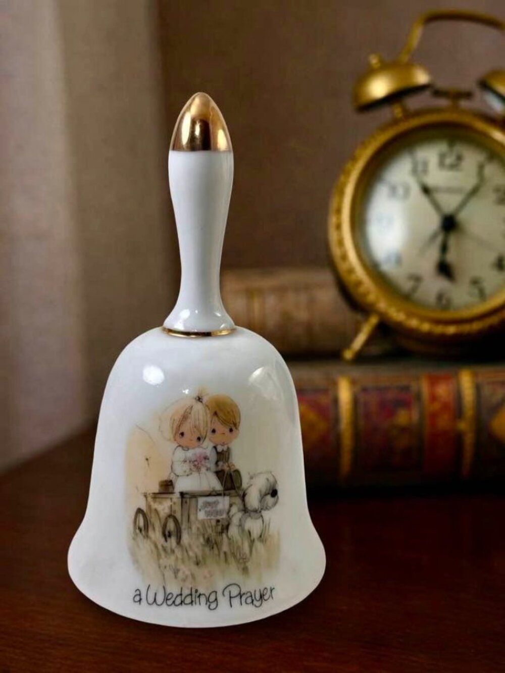Precious Moments 1978 A Wedding Prayer Bell By Jonathan & David Enesco Porcelain